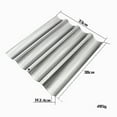 thumbnail image 4 of French bread pan Non-Stick Perforated French Bread Pan Mold for Baking 4 Loaves Wave Baker (Silver), 4 of 6