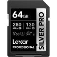 thumbnail image 1 of Tarjeta SD Lexar 64GB UHS-II Silver Pro V60 280MB/s, 1 of 2