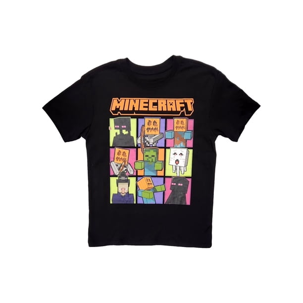 HalloweenT-shirt Girls Black Minecraft Square Halloween Short Sleeve Tee Shirt T-Shirt