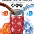 thumbnail image 3 of Christmas 30oz Handheld Travel Tumbler with Handle – Double Wall Stainless Steel Insulated Cup, Flip Straw Lid, Leak-Proof & BPA-Free for Hot and Cold Drinks – Durable Coffee & Juice Mug Black, 3 of 7