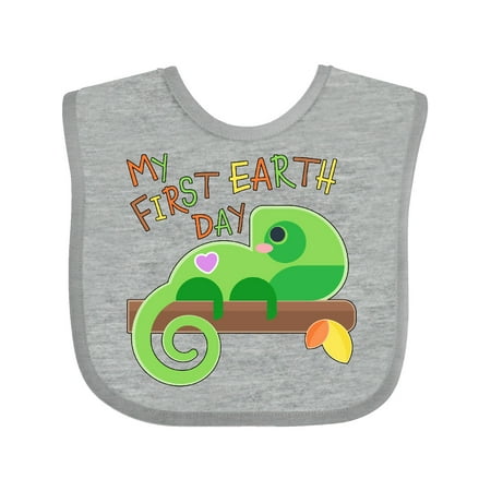 

Inktastic My First Earth Day- Cute Lizard Gift Baby Boy or Baby Girl Bib