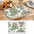 thumbnail image 6 of Abstract Paisley Pattern Placemats Set of 8, Retro Green Ethnic Flowers Tribal Non-Slip Place Mats Washable Table Mats for Kitchen Dining Table Decorations Indoor/Outdoor, 6 of 9