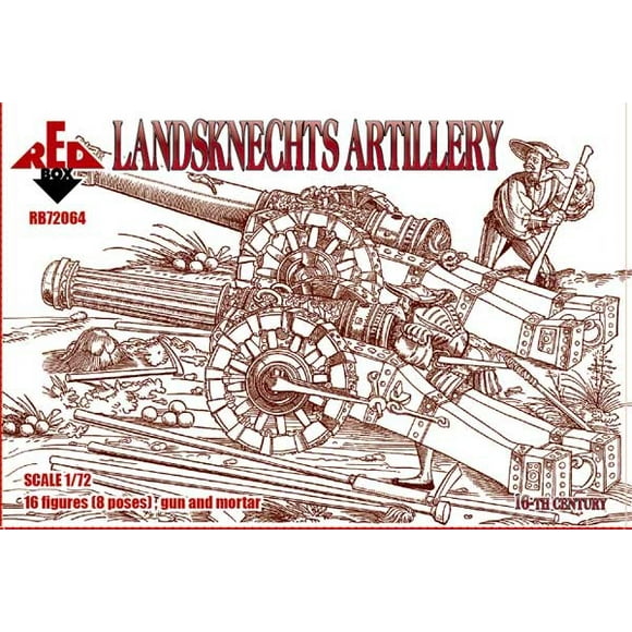 1/72 Landsknechts Artillery XVI Century (16 w/Guns & Mortar)