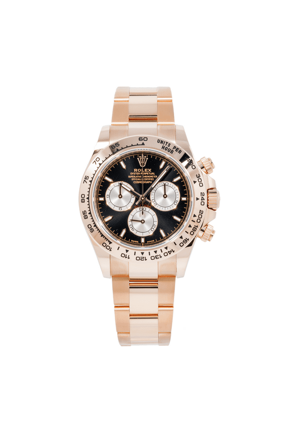 Pre-Owned Rolex Cosmograph Daytona 40MM 126505 Black Dial Tachymeter Bezel 18K Rose Gold Oyster Bracelet