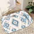 thumbnail image 2 of Modern South Western Plush Flannel Bath Rug 16x24 Inches, Quick Dry Absorbent Non Slip Mat for Bathroom Sink Tub, 2 of 9