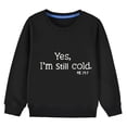 thumbnail image 5 of Elainilye Fashion Toddler Sweatshirt Middle Big Girls Boys Heart Print Long Sleeve Top Sweatshirt Sizes 2-10Y,Black, 5 of 5