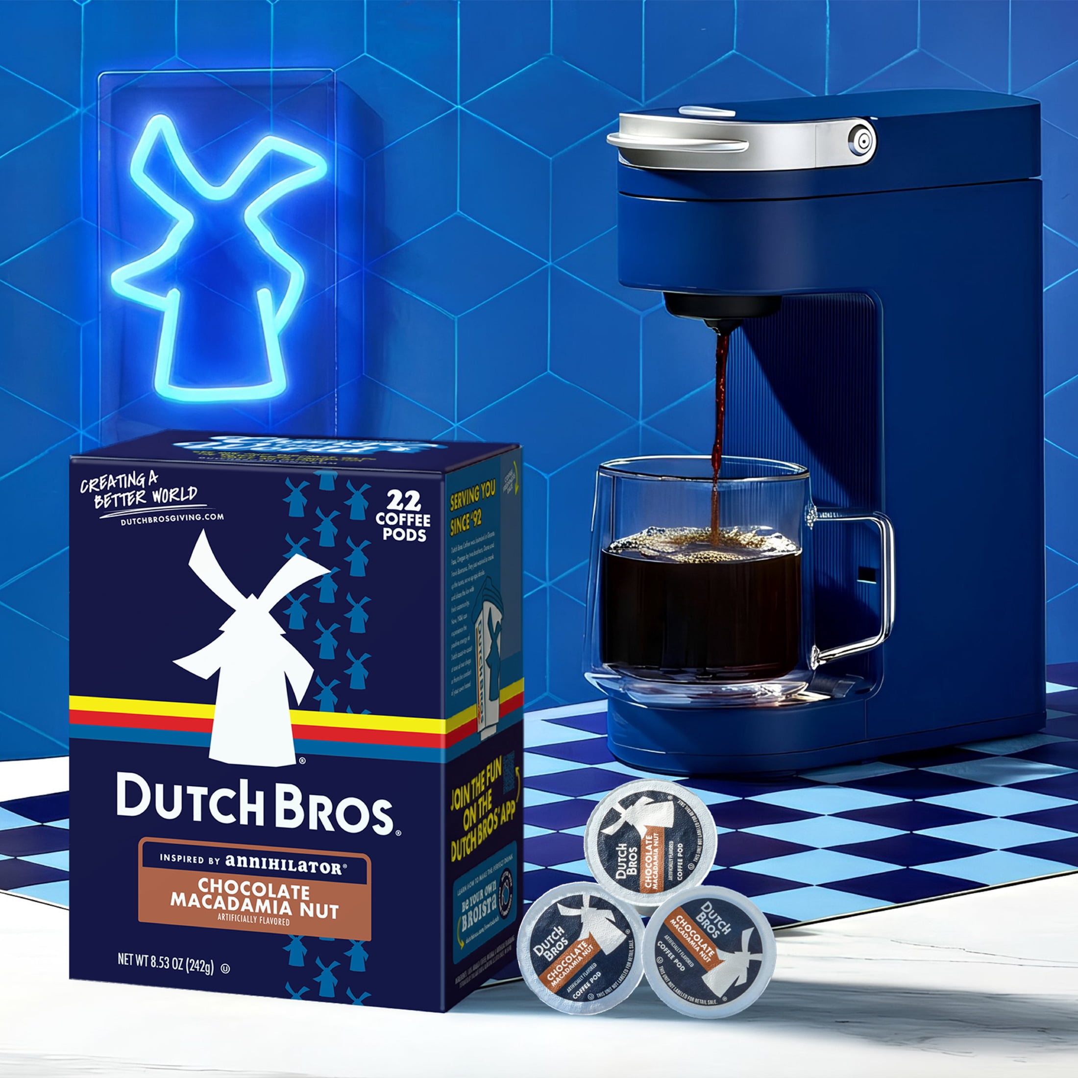 Dutch Bros Chocolate Macadamia Nut Flavored Coffee Inspired by Annihilator®, 22 Count, Medium Roast, Single Serve Coffee Pods for Keurig K-Cup Brewers