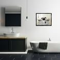 thumbnail image 2 of Stupell Industries Pug Reading Newspaper in Bathroom Jet Black Framed Floating Canvas Wall Art, 24x30, by In House, 2 of 9
