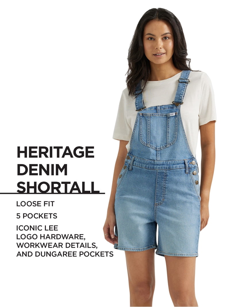 40s&shorties2019ssオーバーオール(サイズフリー) Lee Heritage Denim Shortall - Loose Fit Overall Shorts - Walmart.com
