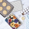 thumbnail image 5 of Yayeee Pot Holders Kitchen Heat Resistant with Pocket 7"x9.8" Cotton Oven Cooking Hot Pads, Large Colorful Flowers Pattern, 5 of 7