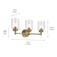 thumbnail image 3 of 45886NBR Kichler Lighting Winslow - 3 Light Bath Vanity Approved for Damp Locations - with Contemporary inspirations - 9.25 inches tall by 21.5 inches, 3 of 7