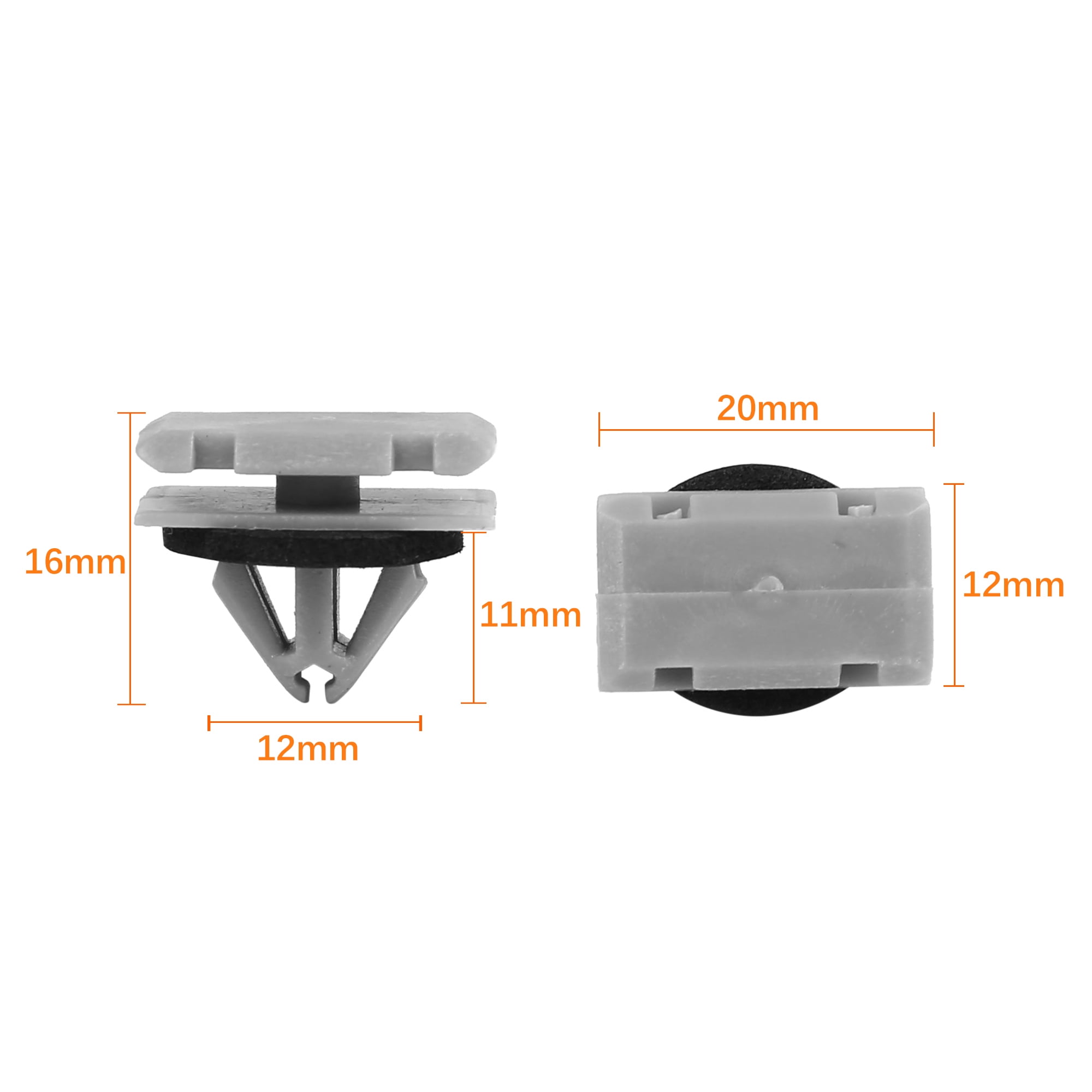 Unique Bargains 20 Pcs Plastic Rivet Bumper Fastener Clip 68172491AA for Jeep