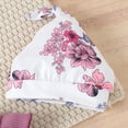 thumbnail image 5 of 1-3 Months Newborn Baby Bodysuits Newborn Outfit Baby Girl Going Home Outfit Ruffle Ribbed Romper Top Floral Pants Set Cute Clothes,Purple Jumpsuit Bodysuit, 5 of 9