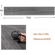 UMIGGEE Peel and Stick Floor Tile Gray Vinyl Flooring 6x35 10 PCS/Pack Natural Grey Wood-Look Vinyl Flooring Easy to Install and Removable for Kitchen, Dinning Room, Bedroom, etc. (14.5Sq. Ft.)