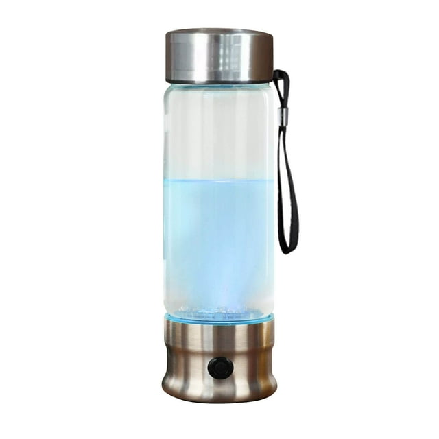 SDNall Glass Water Bottles Reduce Water Bottle Portable Hydrogen Water Generator Bottle, Rechargeable Glass Technology for Healthy Drinking Water On-the-Go Rechargeable Generators Portable