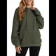thumbnail image 1 of Sudadera con Capucha para Mujer, Informal, de Larga, con Cordón Ajustable, Estilo Waffle, Holgada, con Bolsillo Verde Oliva XL, 1 of 9