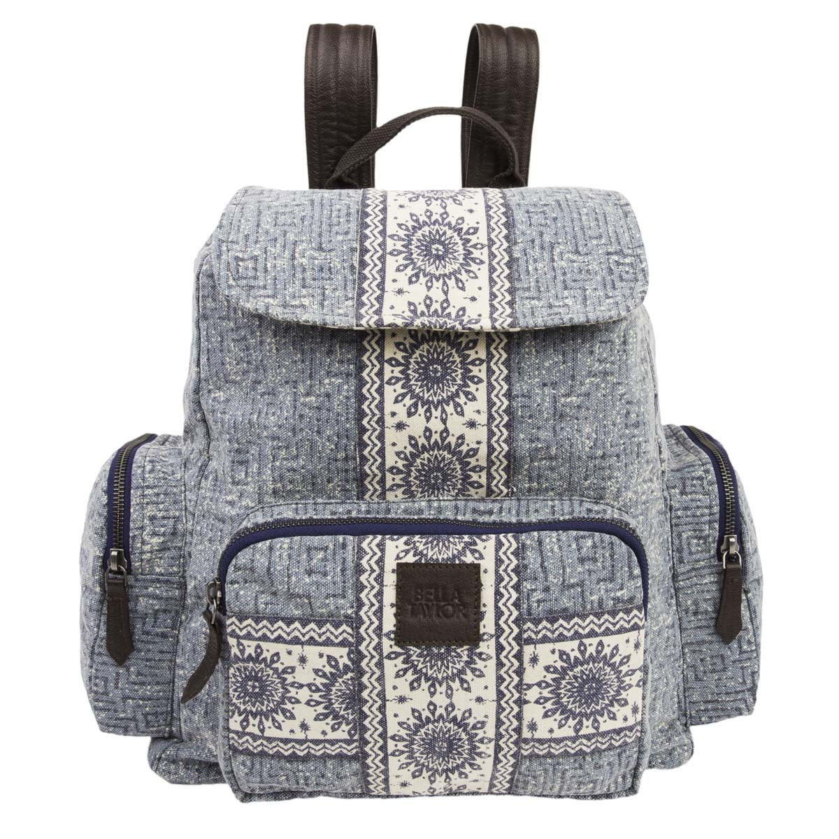 Denim Blue Bohemian Handbags Kendall Rucksack Cotton Adjustable Strap ...