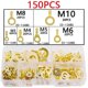 thumbnail image 5 of 150pcs 8 Types Copper Wire Lugs Crimp Wire Connector Eyelets Cable Connection Clamp for Industrial Electric Battery, 5 of 5