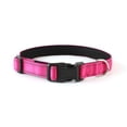 thumbnail image 1 of Collar reflectante de nailon para perros, collar clásico ajustable para cachorros, perros de raza pequeña, perros medianos y perros grandes. (Rosa), 1 of 5