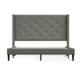 thumbnail image 6 of Glenwillow Queen Size Contemporary Wood Composite Platform Bed, Gray, 6 of 7