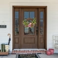 thumbnail image 3 of Northlight Peony Mixed Floral Half Spring Wreath - 28" - Pink, 3 of 7