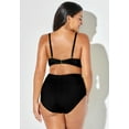 thumbnail image 4 of Swimsuits for All Mentor Tie Front Shirred High Waist Bikini Set, 4 of 5
