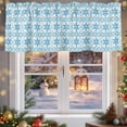 thumbnail image 5 of Valances for Windows Winter Snowflakes Stars Rod Pocket Short Curtain for bathroom living room bedroom Deep Blue Striped 1 Panel 54x18in, 5 of 7