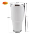 thumbnail image 4 of Termo de 30oz, vaso térmico de acero inoxidable para frío y calor con tapa antiderrame y popote., 4 of 5
