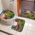 thumbnail image 5 of Farm Landscape Bathroom Rugs Set Sunflower Field Cows Cocks American Pastoral Non Slip Absorbent Soft Bath Mats 3 Piece Set with Bathroom Rug, U-Shaped Floor Mat, Toilet Seat Cover Large Size, 5 of 9