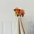 thumbnail image 4 of TIELUTT Cute Cow Wall Hooks For Entryway Coat Hat Key Organizer Durable Backing String Light Hooks Suction Hook Ceiling Hooks for Lights Wall Hook Heavy Duty Outdoor Large Cat Backpack Holds 20lbs Or, 4 of 6
