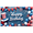 2A, variant on Decorative Design Happy Birthday Banner Colorful Theme Patriotic Party Decor Balloon Decoration Celebration Banner for Birthday Party Kids Event Indoor Decoration