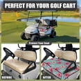 thumbnail image 4 of Whosucclay Hibiscus Waves Green Golf Cart Seat Protector, Anti‑Slip Comfort Cover for Most 2 Seats Wear-Resistant Golf Cart Seat Towel Blanket, 52.36"x 32.28", 4 of 7