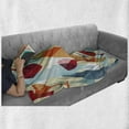 thumbnail image 6 of Wine Soft Flannel Fleece Throw Blanket, Modern Design Colorful Silhouettes of Glasses Bottles Fun Party, Cozy Plush for Indoor and Outdoor Use, 50" x 70", Pale Blue Ruby Orange, by Ambesonne, 6 of 6