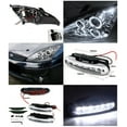 thumbnail image 2 of Spec-D Tuning Halo Projector Headlights Chrome + Front LED Fog Lamps Compatible with Focus Left + Right Pair Headlamps Assembly, 2 of 2