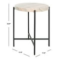 thumbnail image 5 of SAFAVIEH Azula Modern Stone Round Top Accent Table, Burnt Orange Stone, 5 of 8