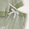 thumbnail image 4 of Gerichy Baby Toddler Boy Girl Fall Winter Clothes Stripe Pullover Pants Sets Infant Long Sleeve Sweatshirt Outfits 12M-5T, 4 of 5