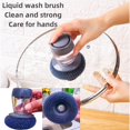 thumbnail image 4 of Dish Brush with Soap Dispenser, Kitchen Brush with Bracket for Cleaning Pots, Pans and Sinks Scrub Brush Kitchen Scrub Brush (PET), 4 of 7