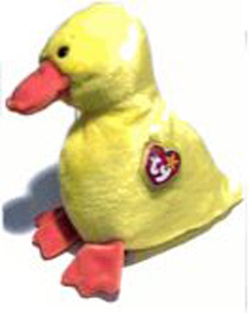 TY Beanie Buddy QUACKERS the Duck ( NO WINGS ) RARE!! (9.5 inch