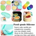thumbnail image 4 of Silicone Cake Pan - Rainbow Cake Pans 6 Inch Round Silicone Baking Pan Layer Cake Pan Set for Rainbow Cake Resin, 4 of 8