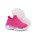 thumbnail image 2 of Linfrsh Toddler Boys Girls Light Up Shoes Lightweight Mesh Breathable Fashion Led Flashing Walking Running Sneakers for Toddler and Little Kid (Hot Pink,6), 2 of 7