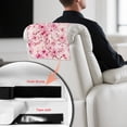 thumbnail image 6 of SCRAWLGOD Peach Blossom Print Pink 1 PCS Non Slip Headrest Protector for Recline Chair Waterproof Recliner Headrest Cover 17x27in PU Leather Couch Head Rest Slipcover, 6 of 7