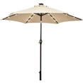 thumbnail image 5 of Gymax 9 ft Patio Table Market Umbrella Yard Outdoor w/ Solar LED Lights Beige, 5 of 8