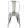 thumbnail image 2 of Bristow Armless  Metal Chair in Brushed Silver Finish 2 Pack, 2 of 6