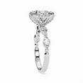 thumbnail image 4 of IGI Certified Lab Created Diamond 2.03 CT Princess Cut Diamond Ring, Halo Set Wedding Ring, Side Marquise And Round Diamond Engagement Ring, 4 of 4