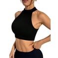 thumbnail image 2 of Sleeveless Crewneck Tank Top Ribbed Knitted Crop Tops for Women, 2 of 9