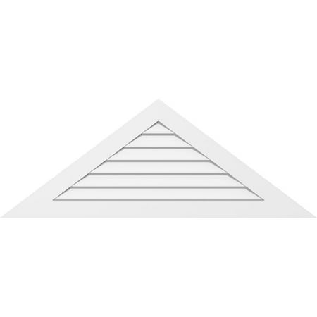 

76 W x 34-7/8 H Triangle Surface Mount PVC Gable Vent 11/12 Pitch: Non-Functional w/ 3-1/2 W x 1 P Standard Frame