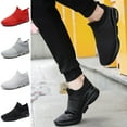 thumbnail image 1 of Oucaili - Zapatillas de deporte para mujer, sin espalda, transpirables, con espalda abierta, informales, planas, 1 of 7