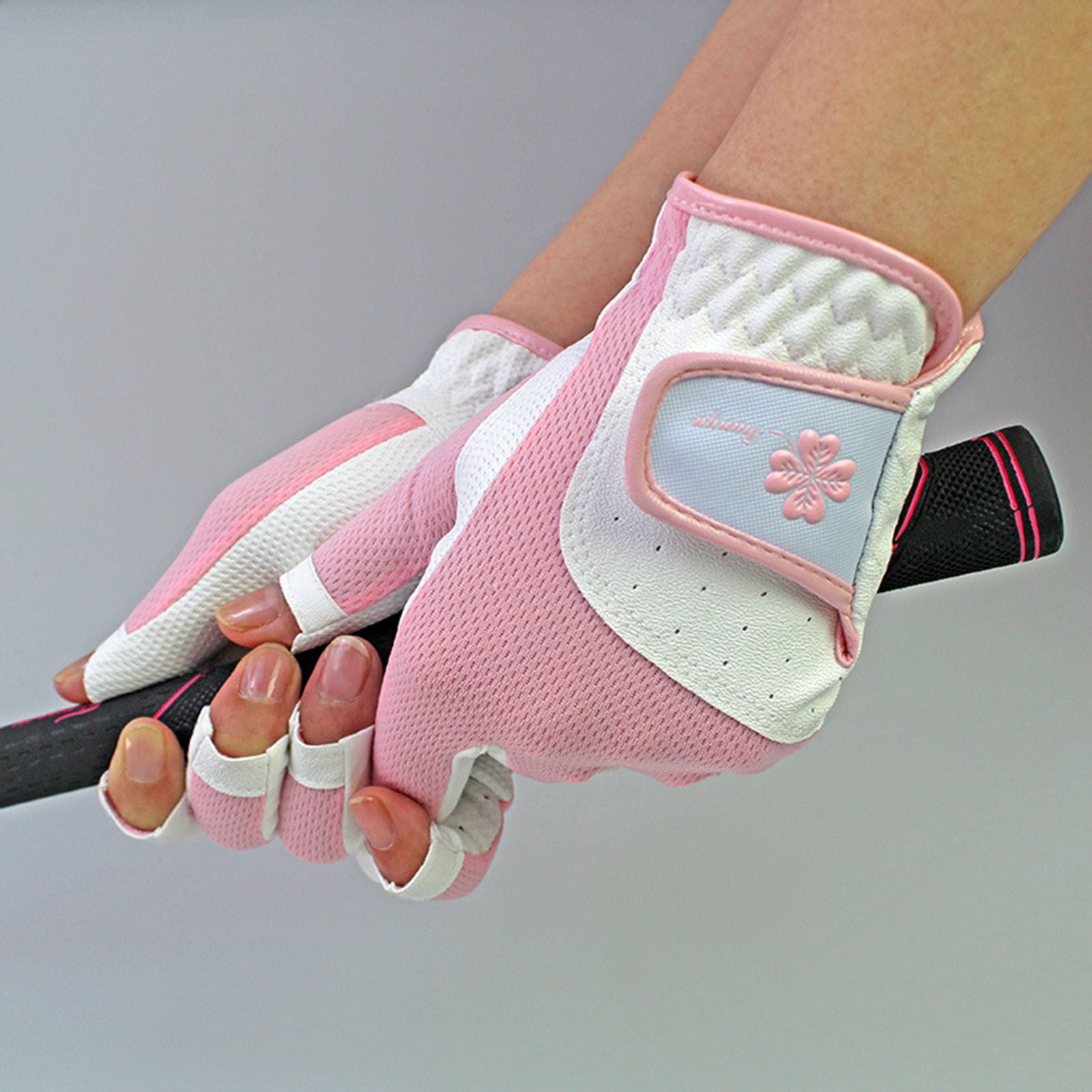 Sportteer Men Women Golf Gloves 1 Pair Golf -slip Silicone Sweat-absorbing Breathable Touch Screen Men Women Left Right Hand Outdoor Sports Breathable Golf Gloves