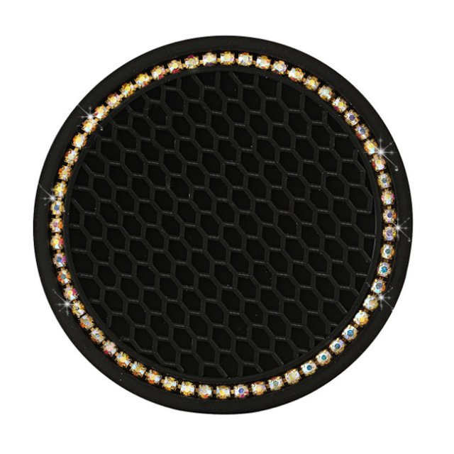 Agiferg Coussin Rond Antidérapant en Caoutchouc pour Gobelet d'Automobile 2 Pcs