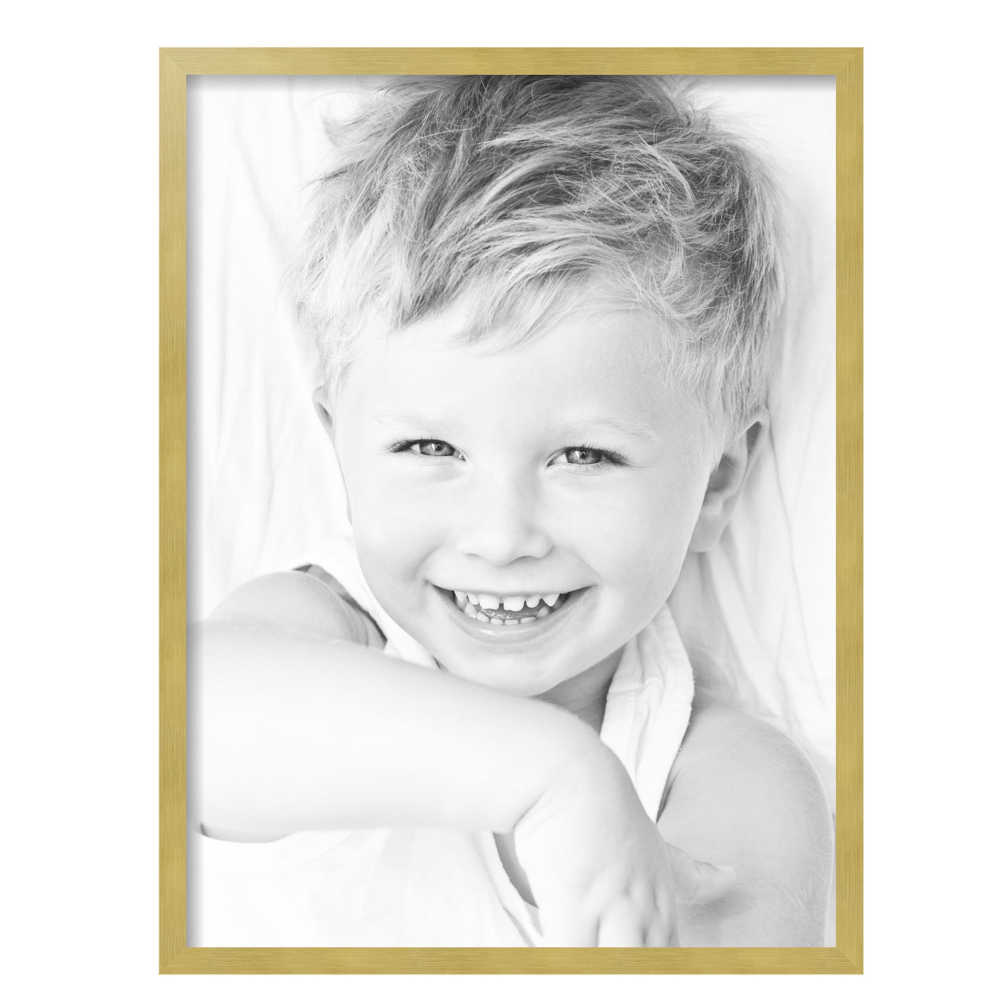 ArtToFrames 18" x 24" Giulia Bright Gold Short Picture Frame, 18x24 inch Gold Wood Poster Frame (WOM-5214),  Pack